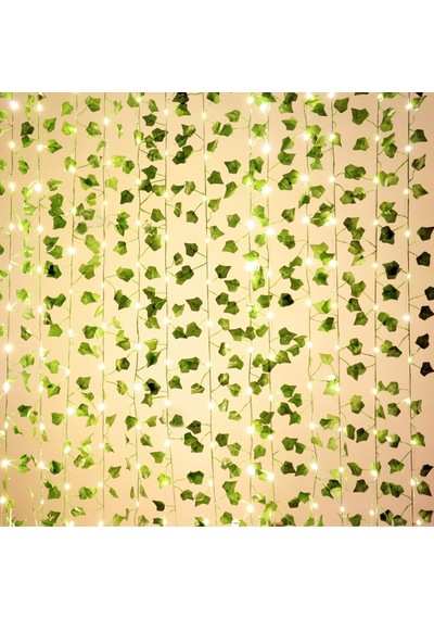 Led Sarmaşık Işık 30 Led 3 Metre Yapay Yeşil Vine, Günışığı Dekoratif Aydınlatma, Ev Oda Part 3m30led