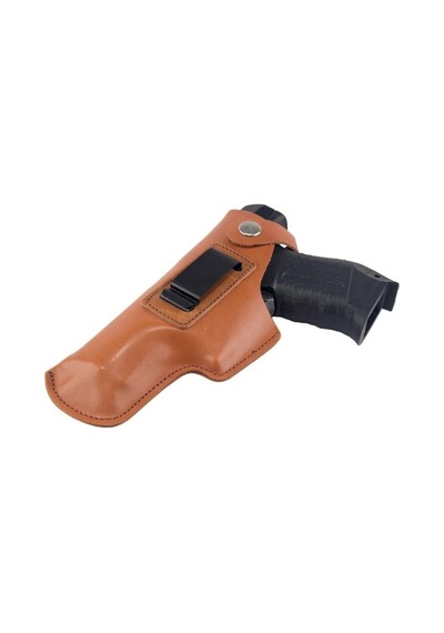 Glock Deri Tabanca İç Kılıfı Yumuşak Deri Taba Sol El-39174 Taba