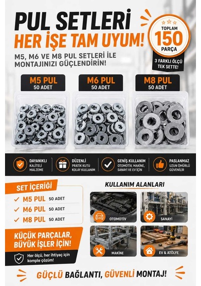 150pcs Pul Seti M5,m6,m8 Diğer