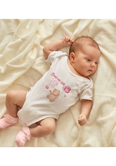 Bk Kids Beni En Çok Dayım Sever Tasarımlı Bebek Body Zıbın - Model 1 0-3 Ay sarı
