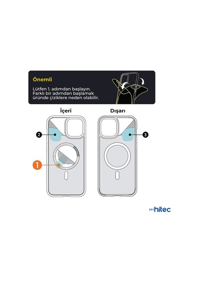Schitec Apple Uyumlu iPhone 11 Pro Magsafe Özellikli Şeffaf Kılıf Şeffaf