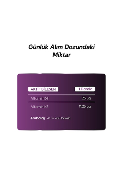 Dr. Henri D3 K2 Vitamini İçeren Takviye Edici Gıda 20 ML