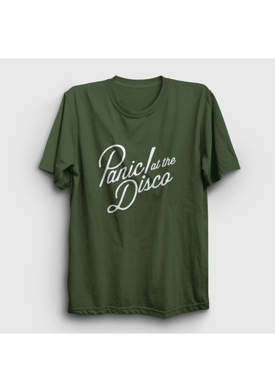 Presmono Unisex Rare To Die Panic At The Disco T-shirt Haki