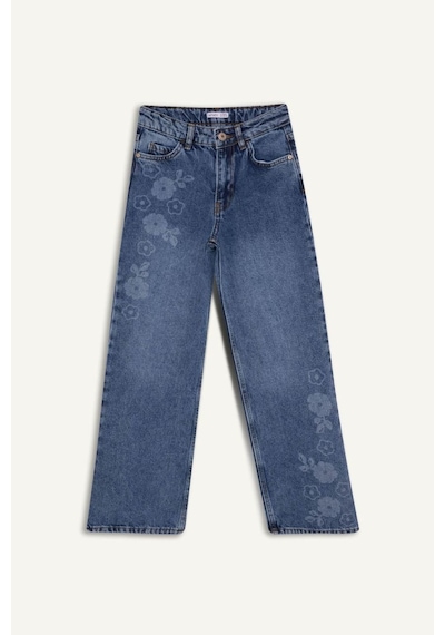 Defacto Kız Çocuk Straight Wide Jean Pantolon G7740a826spnm34 Mavi-nm34