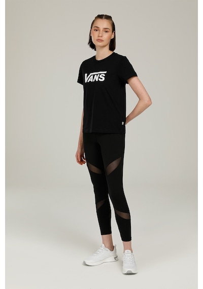 Vans Wm Drop V Ss Crew-B Siyah Kadın Kısa Kol T-Shirt