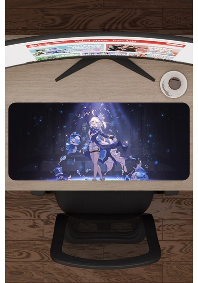 Furina Genshin Impact Anime Gacha V5 - 70x30 Xl Gaming Mouse Pad Fare Altlığı