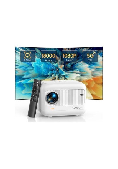 Yaber 18000 Lümen 1080p Dış Mekan Projektörü Beyaz