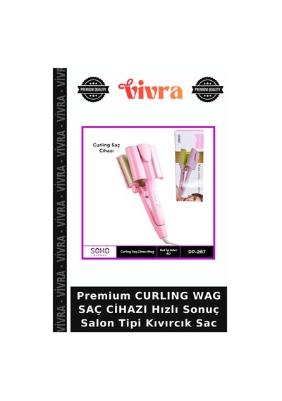 Premium Curlıng Wag Saç Cihazı Hızlı Sonuç Salon Tipi Kıvırcık Sac