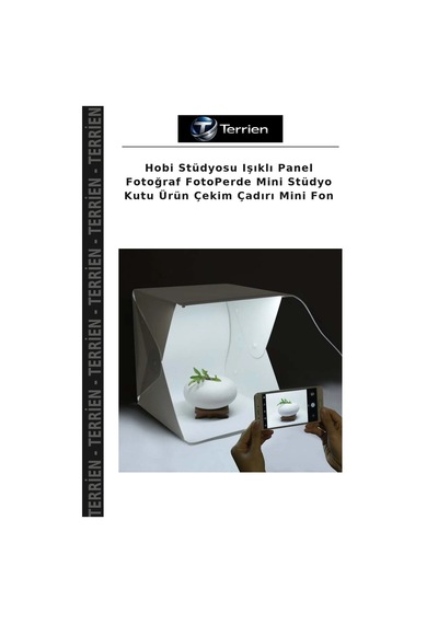 Hobi Stüdyosu Işıklı Panel Fotoğraf Fotoperde Mini Stüdyo Kutu Ürün Çekim Çadırı Mini Fon Beyaz