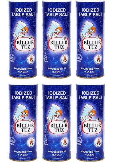 Billur Tuz İyotlu Tuzluklu 6 x 500 G