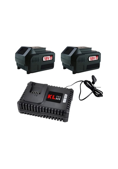 Klpro 2 Adet 18v 5.0ah Akü + 1 Adet 4.0a Şarj Cihazı Set Klaset18-50
