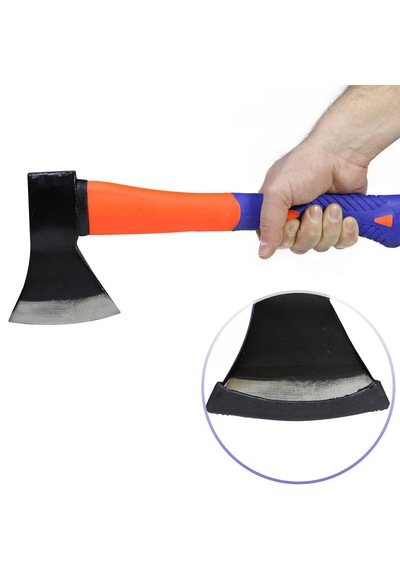 26 Cm Fiber Saplı Kamp Baltası 500 G Dövme Çelik Başlıklı Outdoor Mini El Baltası