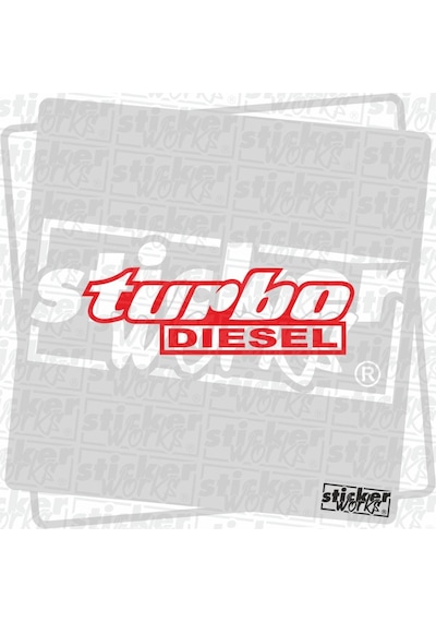 Turbo Diesel Sticker Kırmızı