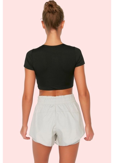 Ersefa Moda Örme Normal Bel Boru Paça Sportswear Haki Paraşüt Kumaş 2 Ka Gri