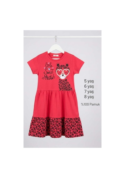 Ketbaby %100 Pamuklu Kız Çocuk Kırmızı Leopar Desenli Elbise 5-8 Yaş Yazlık Konfor Serisi Kırmızı Kırmızı Ketbaby %100 Pamuklu Kız Çocuk Kırmızı Leopar Desenli Elbise 5-8 Yaş Yazlık Konfor Serisi Kırmızı Kırmızı