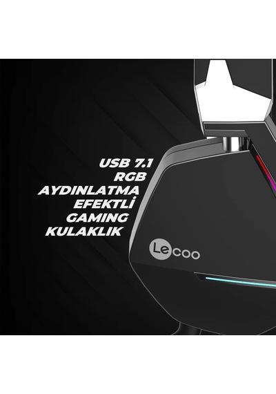 Ht402 Usb Kablolu Surround 7.1 Rgb Led Aydınlatmalı Çıkartılabilir Mikrofonlu Kulak Üstü Gaming Kulaklık Siyah