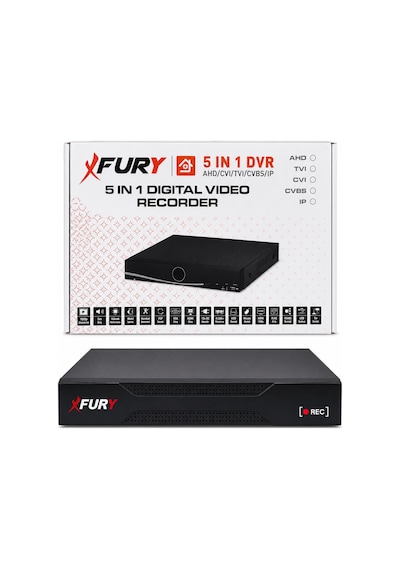 Fury 7 Kameralı 5mp Lens 1080p 6 Warm Led Renkli Gece Görüşlü Güvenlik Kamera Sistemi 500gb 1606