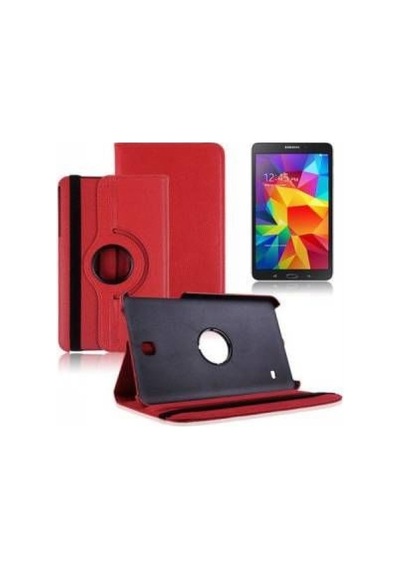 Samsung Uyumlu Galaxy T330 Tab 4 8.0 Için Nettech 0.7 Mm Suni Deri 360 K