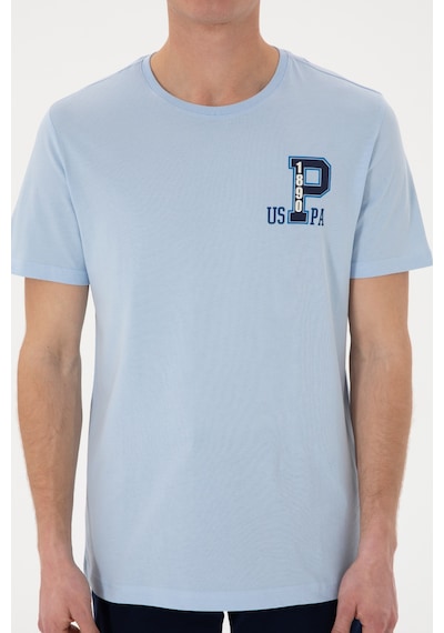 U.S. Polo Assn. Erkek Regular Fit Bisiklet Yaka Açık Mavi Tişört 50306897-VR003