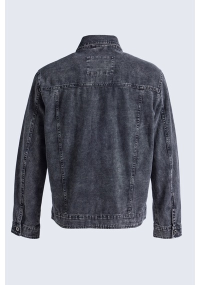 Hatemoğlu Siyah Slim Fit Bebe Yaka Kot Ceket