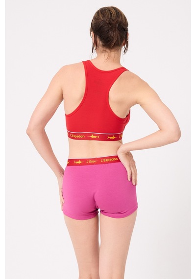 Athleshorts Yüksek Bel Kadın Kısa Şort -3293 Pembe