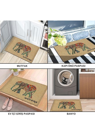 Monnhein Tasarımlı Dekoratif Kapı Önü Paspas, Dış Mekan/ev İçi/banyo/mutfak/yatak Odası/giriş Paspasları Re Genel