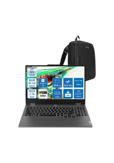 Lenovo LOQ 15IRX10 83JE00JMTRH29 i5-13450HX 96 GB 2 TB SSD 8 GB RTX5060 15.6" W11H Dizüstü Bilgisayar + Çanta