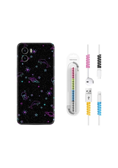 Vivo Y15S Kılıf Kablo Koruyuculu Galaxy Yunus Göz 1860