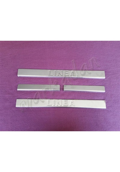 Woc Chrome Fiat Linea Krom Kapı Eşiği 2006-2018 4 Parça Paslanmaz N11.60598