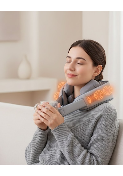 1800mah Pil Kapasiteli Boyun Masaj Aleti - Lisinya Gri