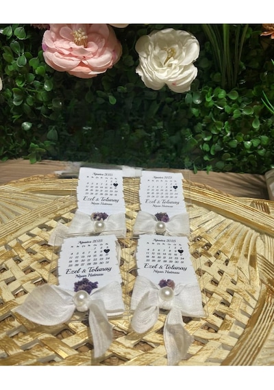 Uv Baskı Tarihli Magnet Söz, Nişan, Nikah, Düğün, Kına 10 Adet Karışık