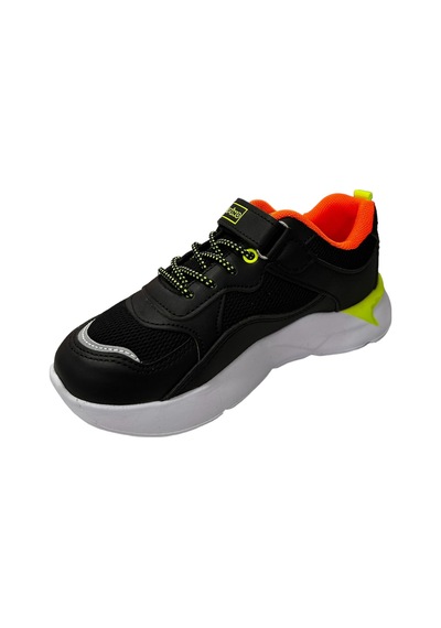 Pepino Fy23-1424siyah Fosfor Turuncu Erkek Çocuk Spor Ayakkabı Siyah Turuncu Siyah Turuncu