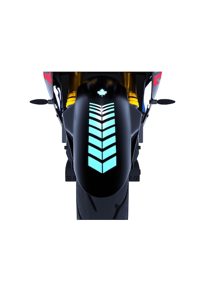2 Adet Sport Motosiklet Çamurluk Nane Yeşili Kask Sticker Çınar Extreme
