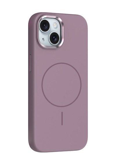 Apple Uyumlu iPhone 13 Kılıf M-safe Şarj Özellikli Metal Kamera Çerçeveli Mkst Edi Silikon Kapak - Mor Mor