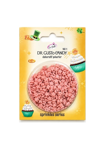 Dr. Gusto Star Yıldız Pembe Pasta Süsleme Şekeri