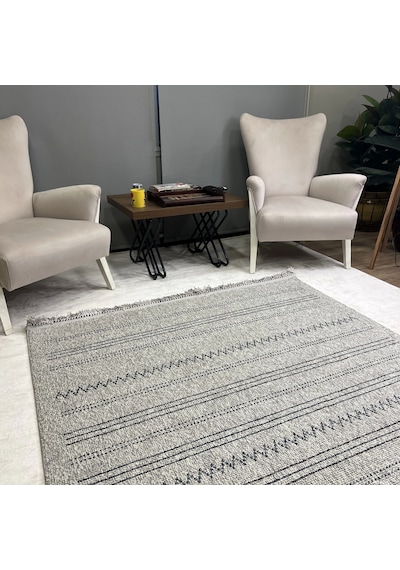Sanat Halı Lora Plus 3921 Gri İskandinav Halı