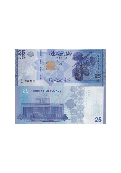 Suriye Yeni Baskı 2025 Yılı 500-200-100-50-25-10 Suriye Pound'u Tam Set 6'lı Yabancı Kağıt Para Çil
