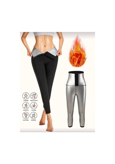 Fit Women Yüksek Bel Agraflı Tayt 4409 Siyah