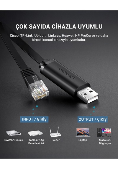 Ugreen Usb Ethernet Rj45 Dönüştürücü Kablo 3 Metre, 60813