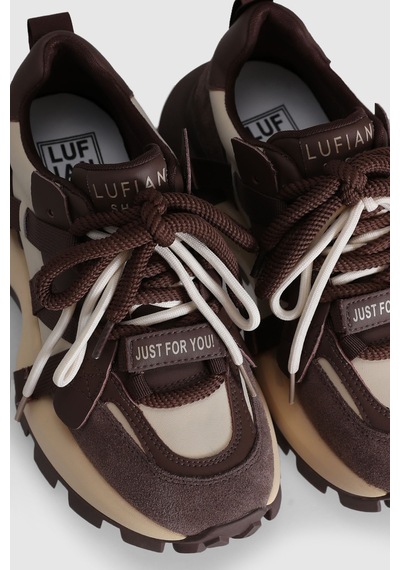 Lufian Yoko Kadın Sneaker Ayakkabı Kahverengi Kahverengi 121230088100400