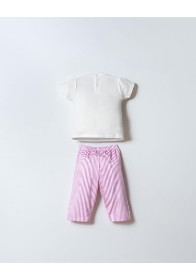 U.S. Polo Assn. Kız Bebek 2 Li T-şhirt Takım Beyaz-2275 Beyaz