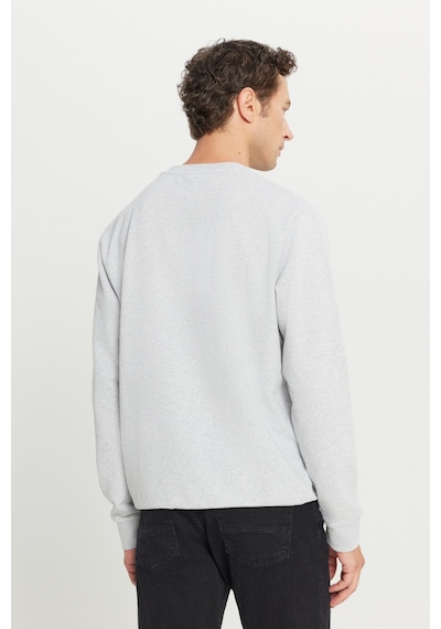 AC&Co / Altınyıldız Classics Standart Fit Normal Kesim Pamuk Bisiklet Yaka Erkek Sweatshirt Gri Melanj