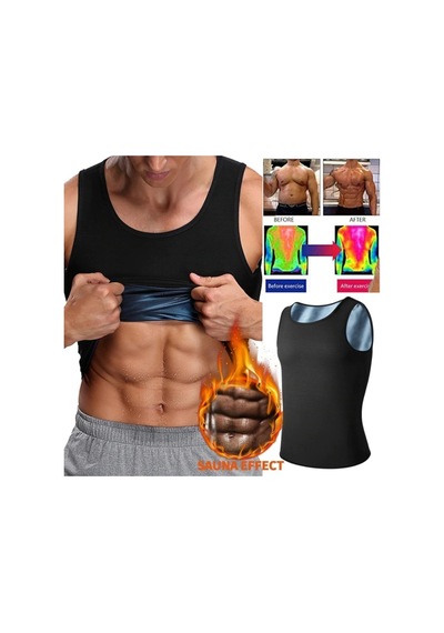 Multiflexpro Termal Sauna Terleten Erkek Atlet Siyah