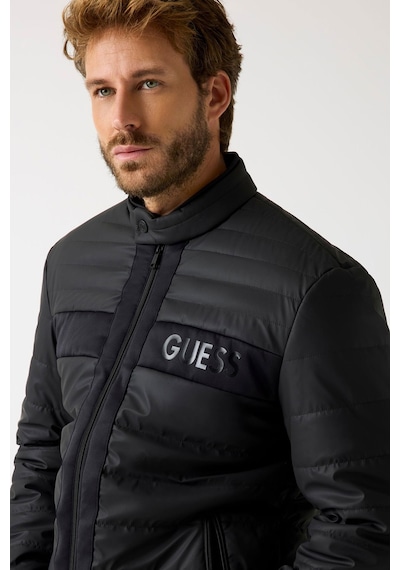 Guess Erkek Şişme Mont Siyah