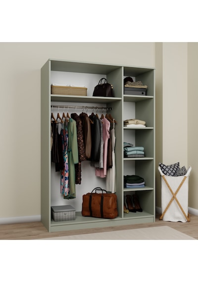 Loren 3 Kapaklı, 6 Raf Bölmeli, Askılıklı Geniş Elbise Dolabı, Gardırop, Kül Yeşili 190 135 Kül Yeşili Loren 3 Kapaklı, 6 Raf Bölmeli, Askılıklı Geniş Elbise Dolabı, Gardırop, Kül Yeşili 190 135 Kül Yeşili