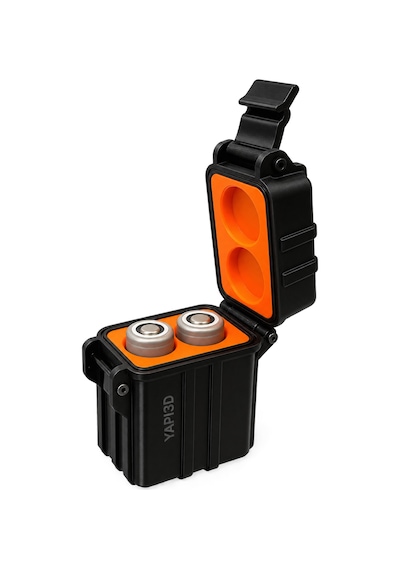 Yapı3d Rugged 21700 Pil Saklama Kutusu 21700 Uyumlu 2 Li Pil Organizeri, Kapaklı Pil Muhafaza Ve Düzenleme