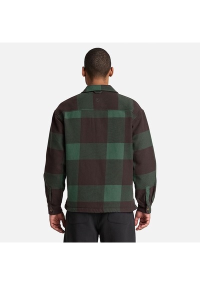 Timberland Fleece Lined Check Overshirt Erkek Gömlek-34629 Yeşil