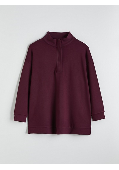 Lcw Everyday Mürdüm Dik Yaka Kadın Sweatshirt Tunik