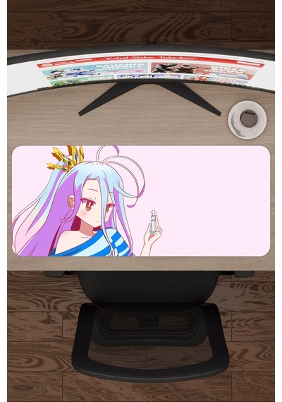 No Game No Life Anime V1 - 70x30 Xl Gaming Kauçuk Kaymaz Taban Mouse Pad Fare Altlığı