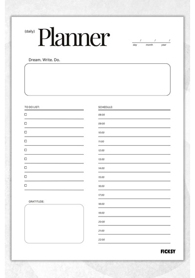 Günlük Planlayıcı - A4 Ebat Yapılacaklar - 30 Yaprak - Daily Planner - 0739 Çok Renkli
